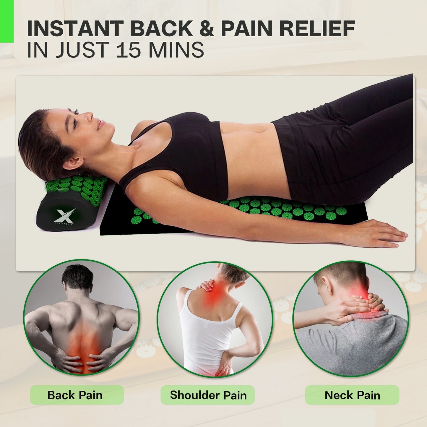Experience Ultimate Relaxation with XN8 Acupressure Body Mat & Pillow Set for Stress Relief and Massage