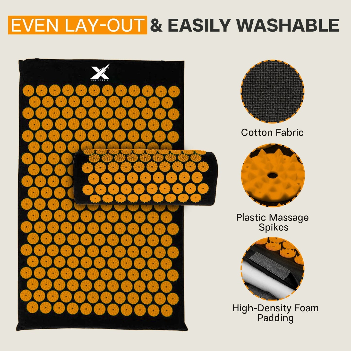 Experience Ultimate Relaxation with XN8 Acupressure Body Mat & Pillow Set for Stress Relief and Massage