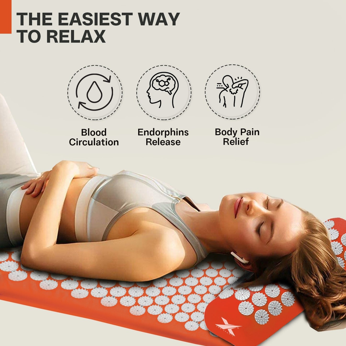 Experience Ultimate Relaxation with XN8 Acupressure Body Mat & Pillow Set for Stress Relief and Massage