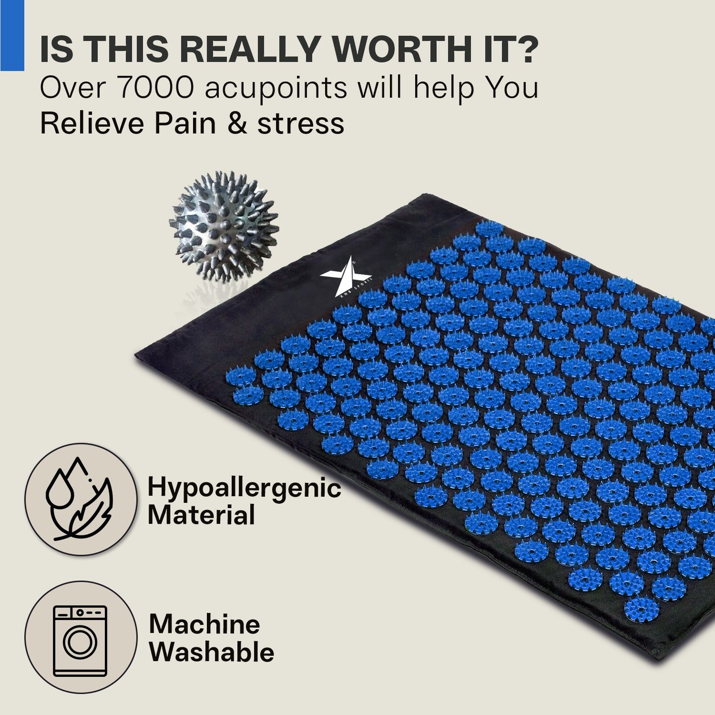 Experience Ultimate Relaxation with XN8 Acupressure Body Mat & Pillow Set for Stress Relief and Massage