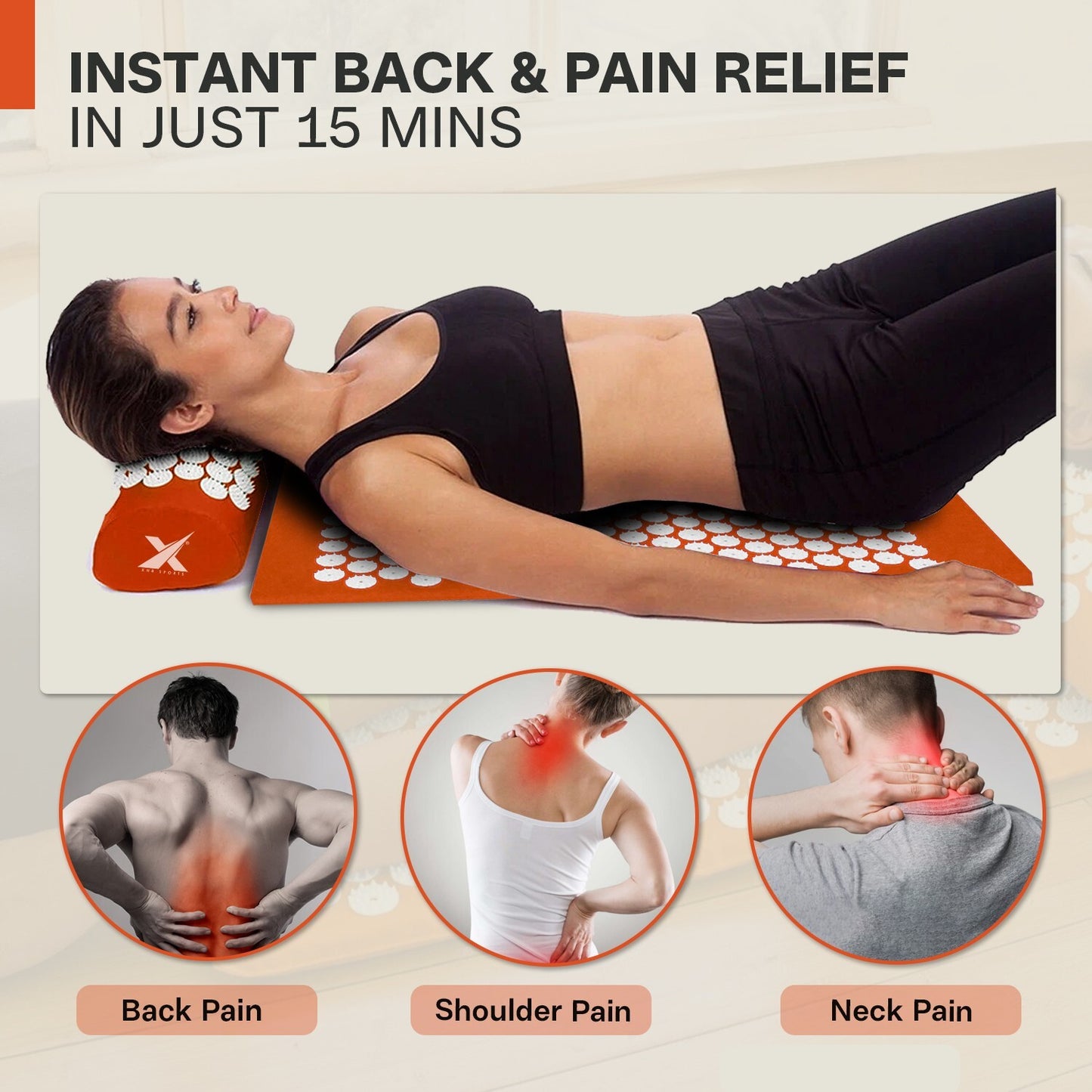 Experience Ultimate Relaxation with XN8 Acupressure Body Mat & Pillow Set for Stress Relief and Massage