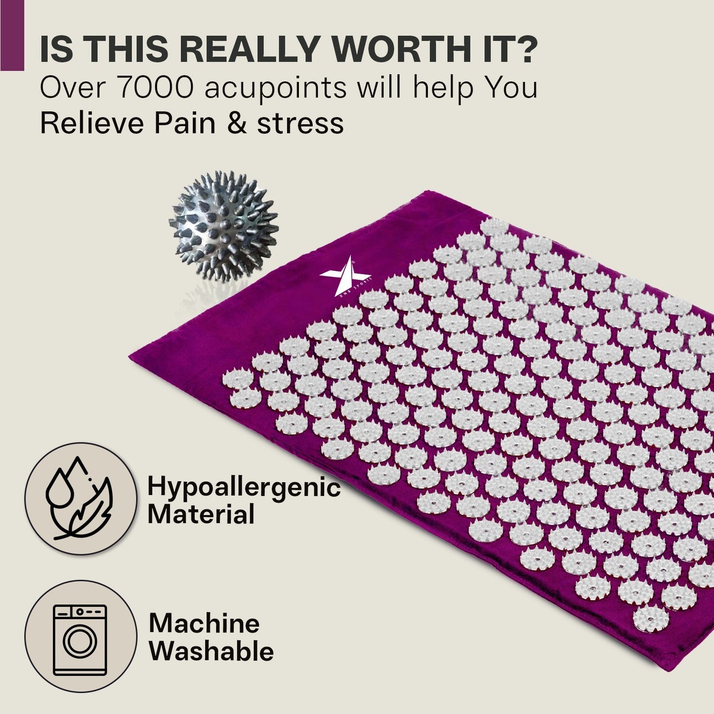 Experience Ultimate Relaxation with XN8 Acupressure Body Mat & Pillow Set for Stress Relief and Massage