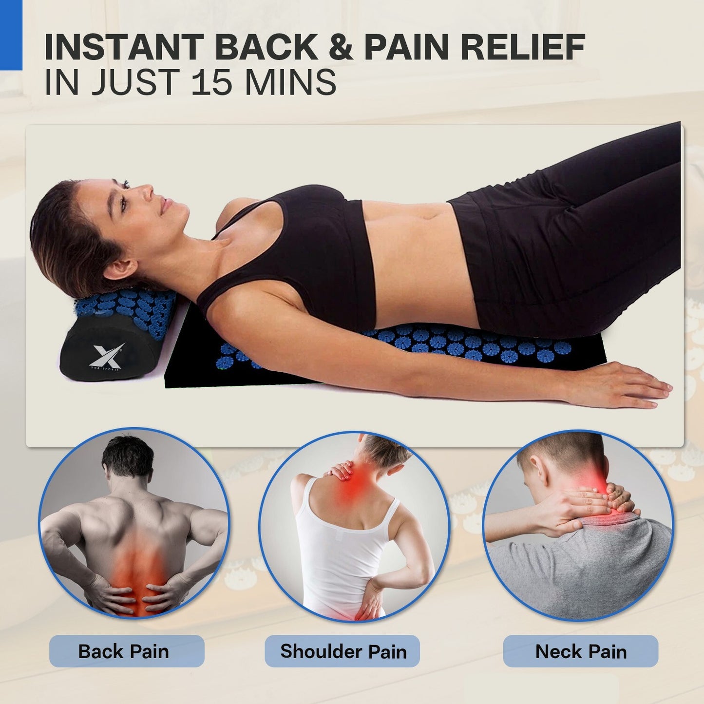 Experience Ultimate Relaxation with XN8 Acupressure Body Mat & Pillow Set for Stress Relief and Massage
