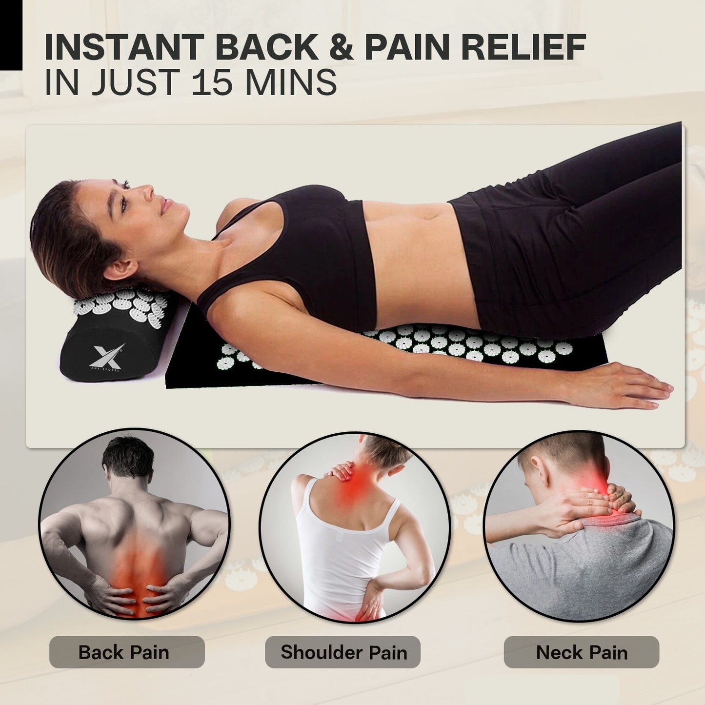 Experience Ultimate Relaxation with XN8 Acupressure Body Mat & Pillow Set for Stress Relief and Massage