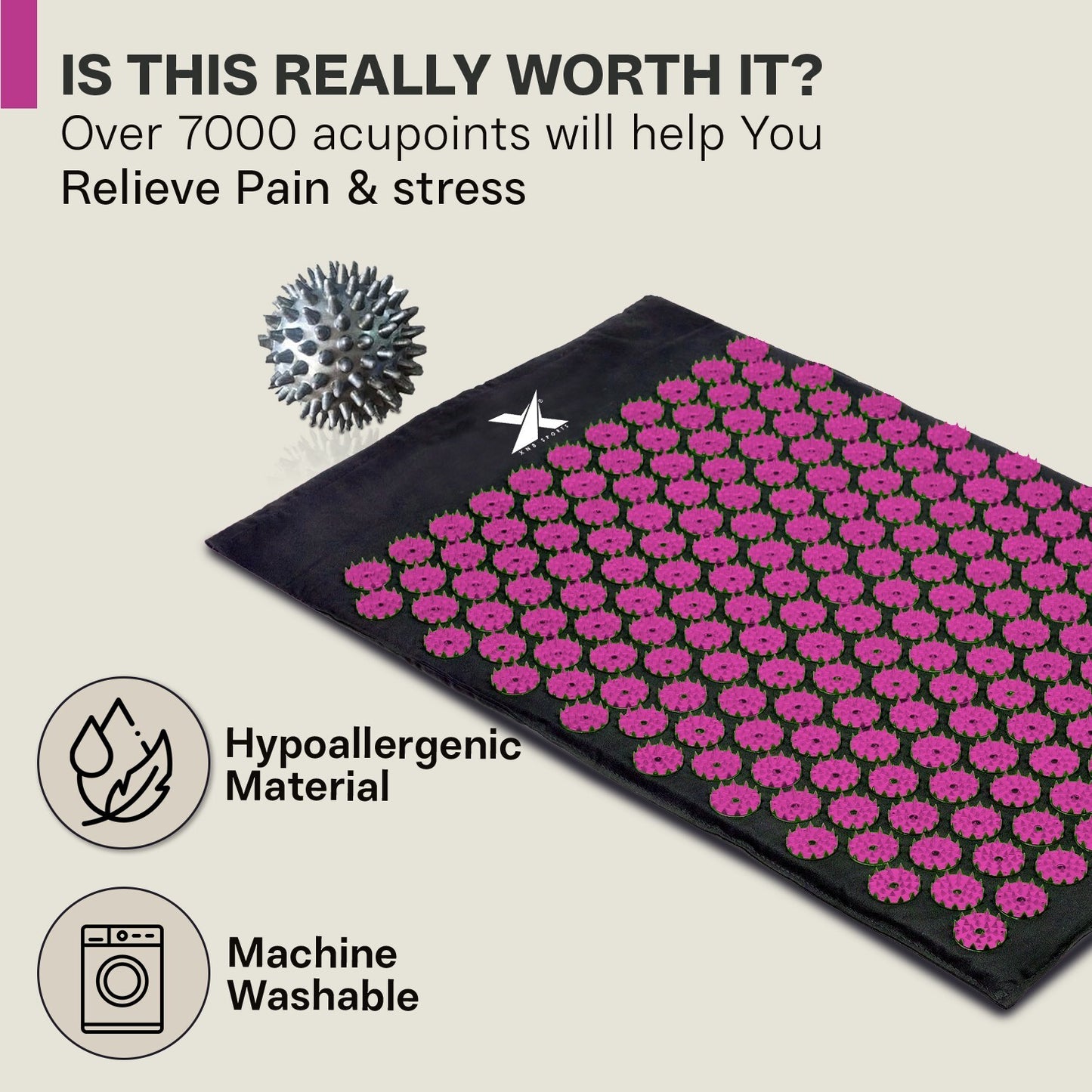 Experience Ultimate Relaxation with XN8 Acupressure Body Mat & Pillow Set for Stress Relief and Massage
