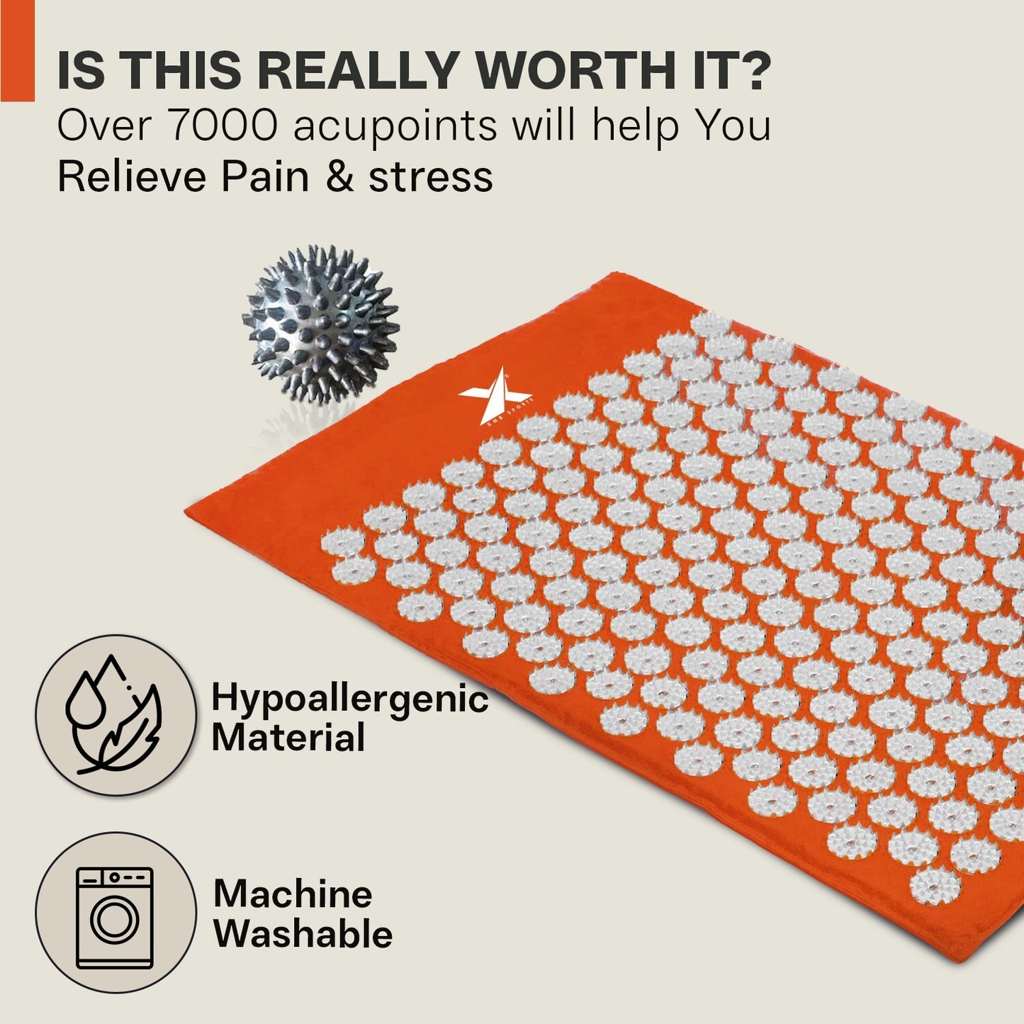 Experience Ultimate Relaxation with XN8 Acupressure Body Mat & Pillow Set for Stress Relief and Massage