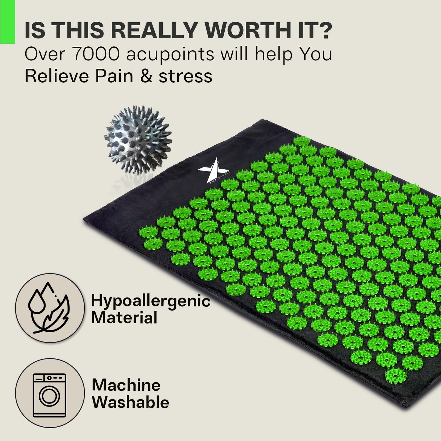 Experience Ultimate Relaxation with XN8 Acupressure Body Mat & Pillow Set for Stress Relief and Massage