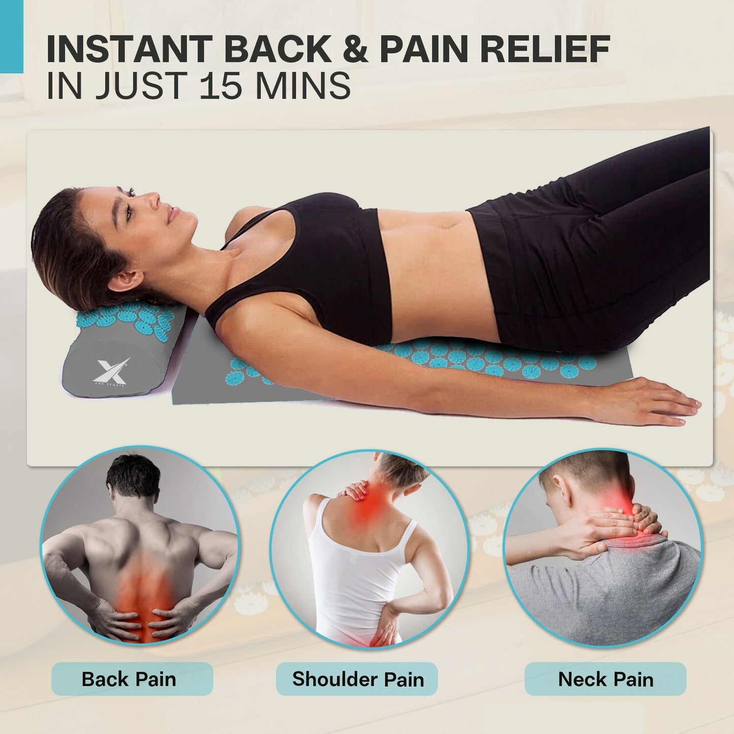 Experience Ultimate Relaxation with XN8 Acupressure Body Mat & Pillow Set for Stress Relief and Massage