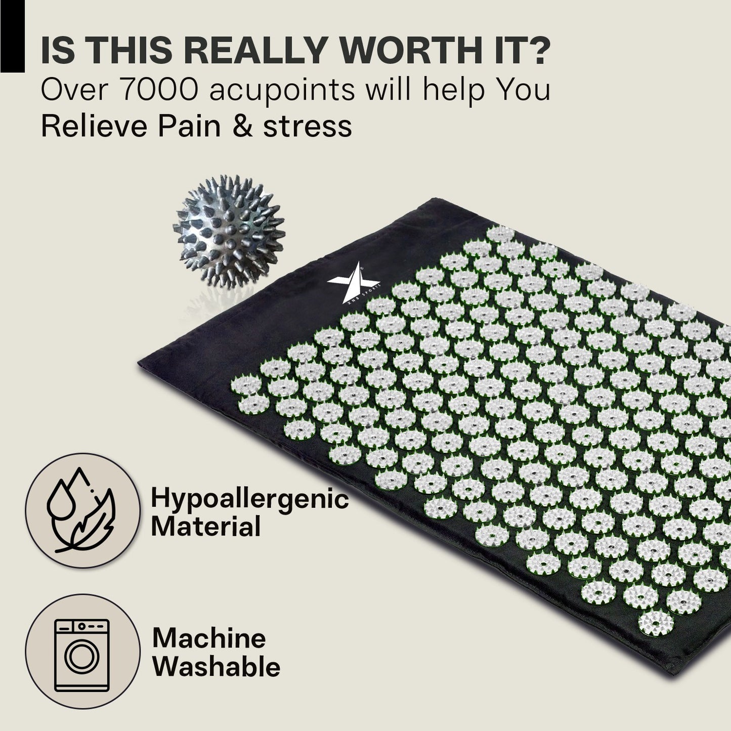 Experience Ultimate Relaxation with XN8 Acupressure Body Mat & Pillow Set for Stress Relief and Massage