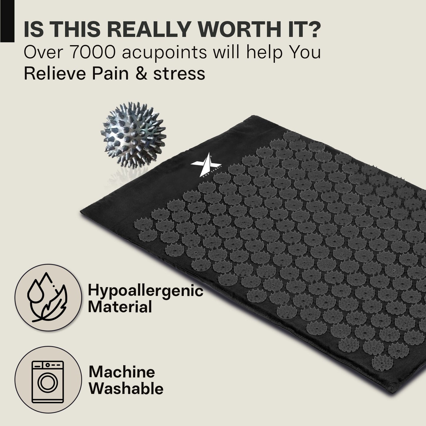 Experience Ultimate Relaxation with XN8 Acupressure Body Mat & Pillow Set for Stress Relief and Massage