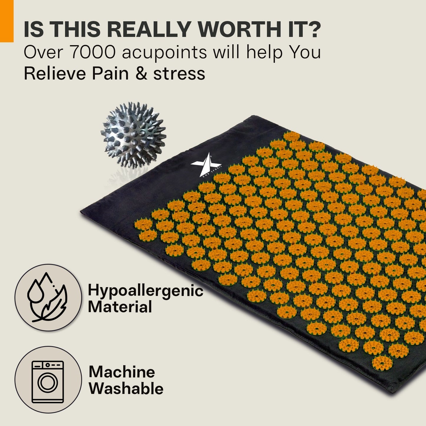 Experience Ultimate Relaxation with XN8 Acupressure Body Mat & Pillow Set for Stress Relief and Massage