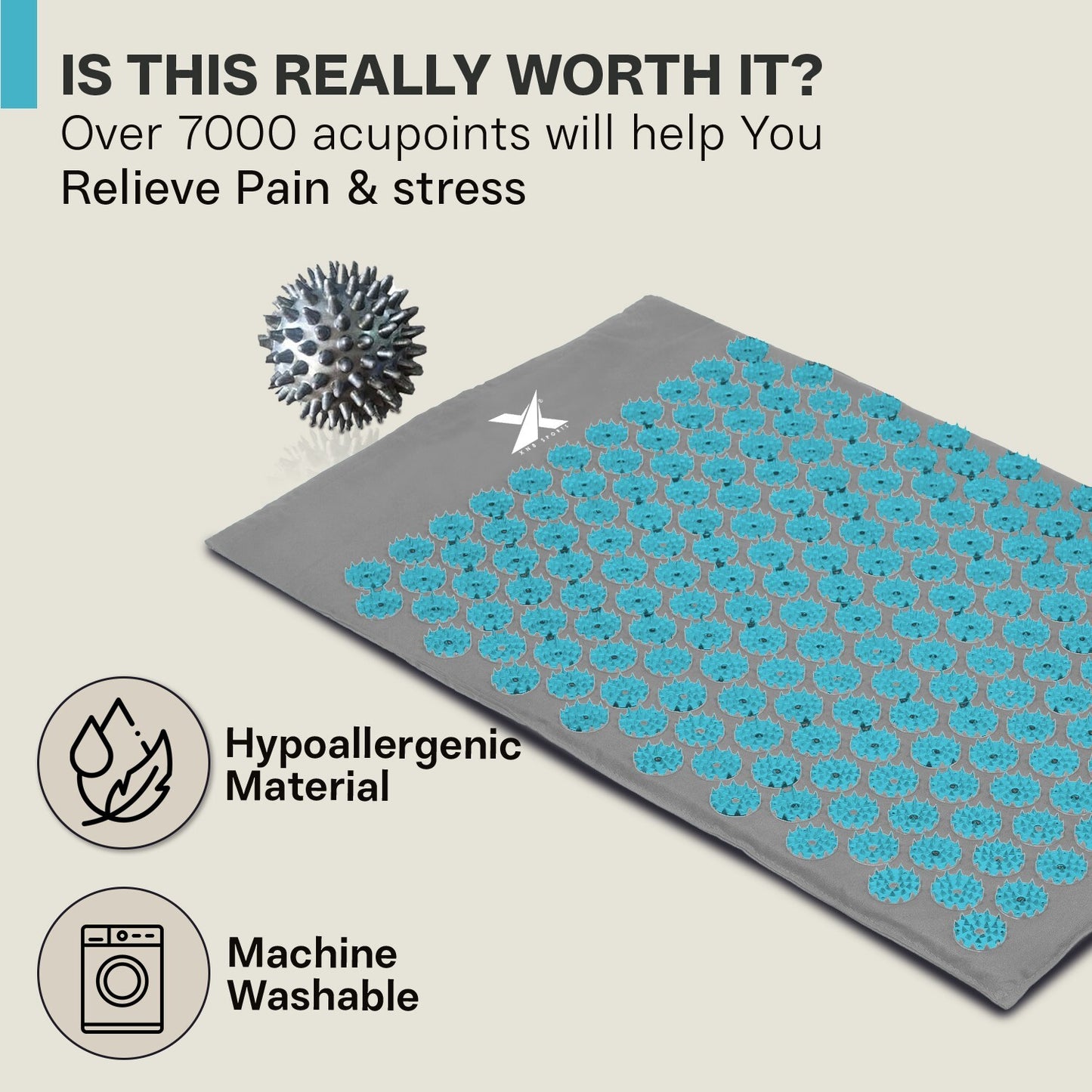 Experience Ultimate Relaxation with XN8 Acupressure Body Mat & Pillow Set for Stress Relief and Massage