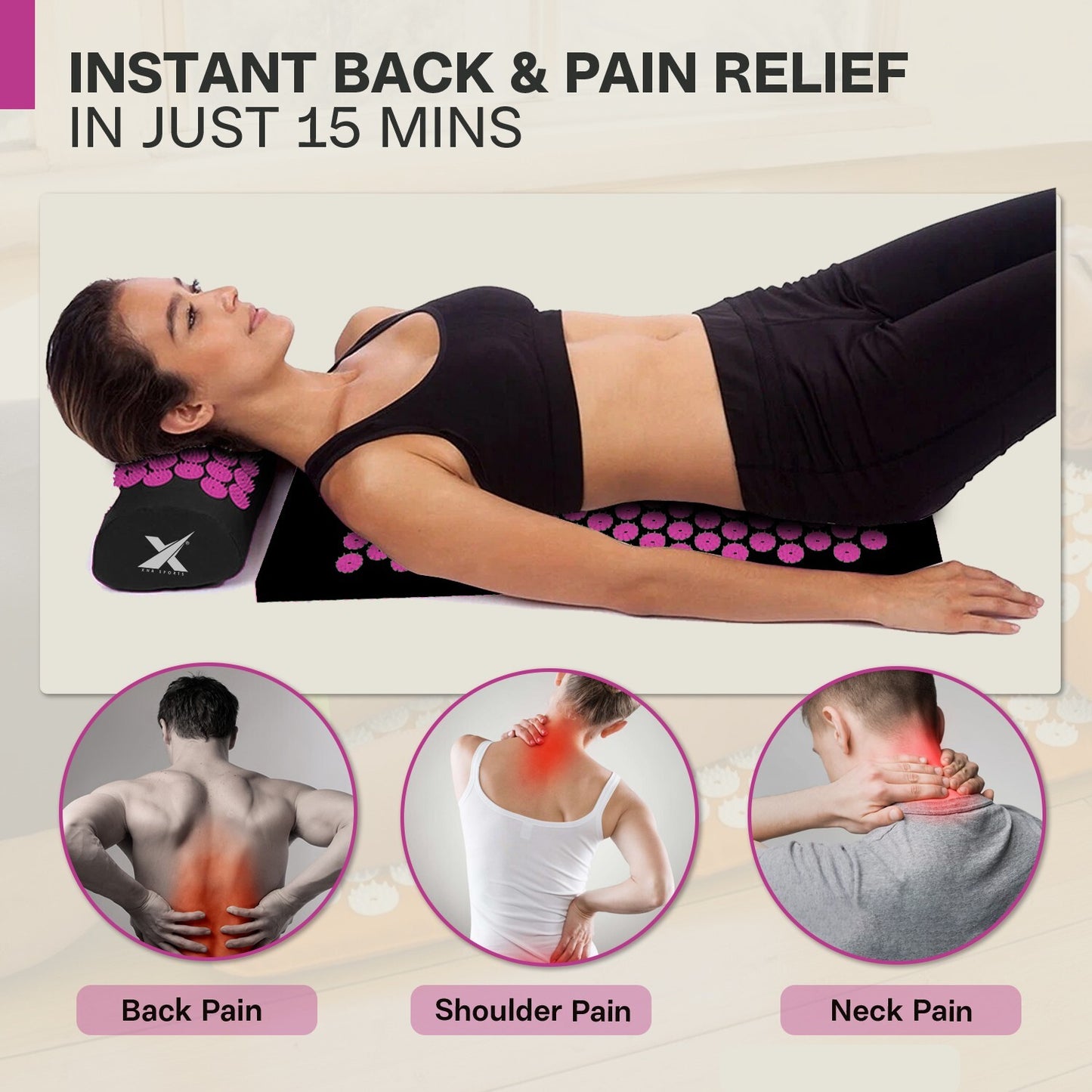 Experience Ultimate Relaxation with XN8 Acupressure Body Mat & Pillow Set for Stress Relief and Massage