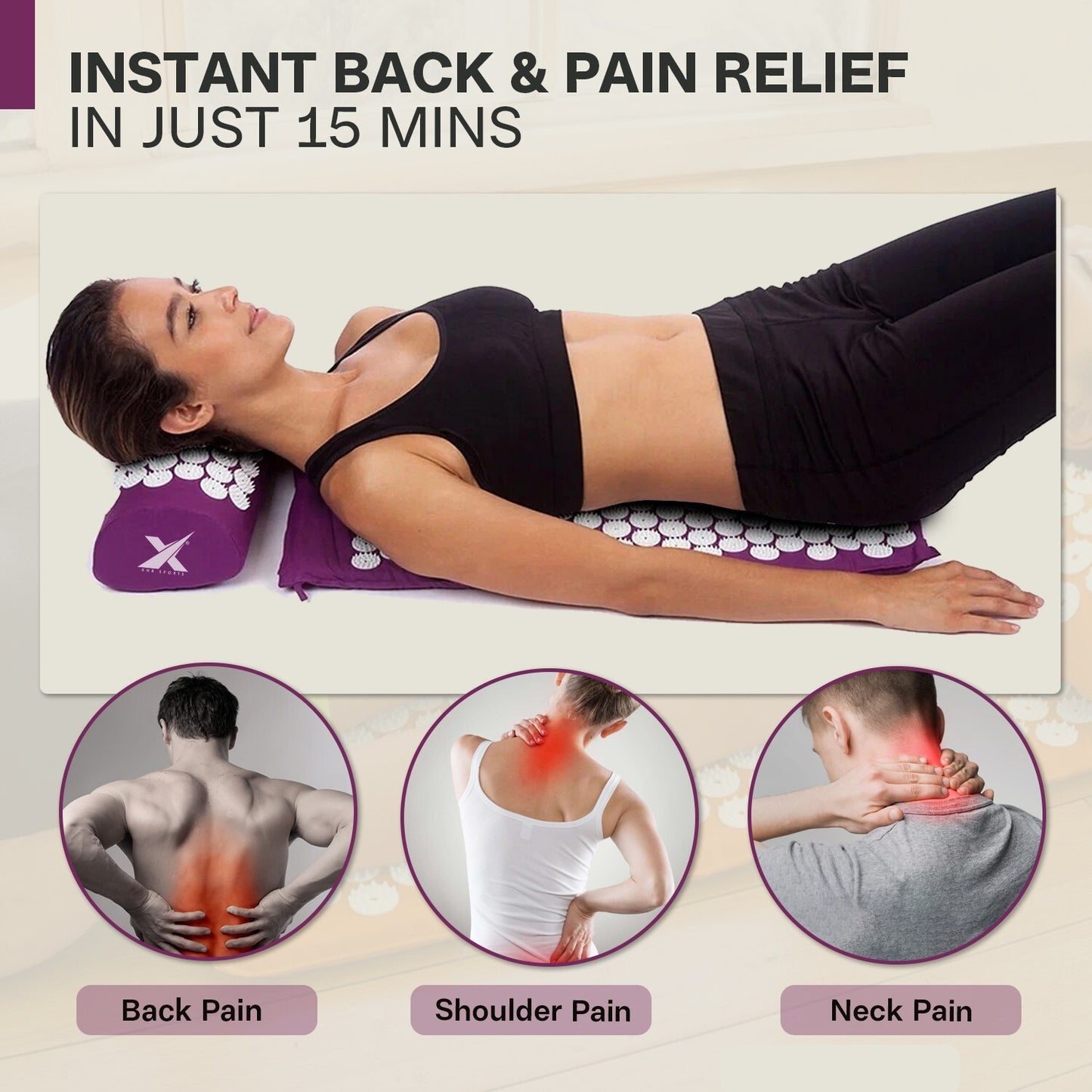 Experience Ultimate Relaxation with XN8 Acupressure Body Mat & Pillow Set for Stress Relief and Massage