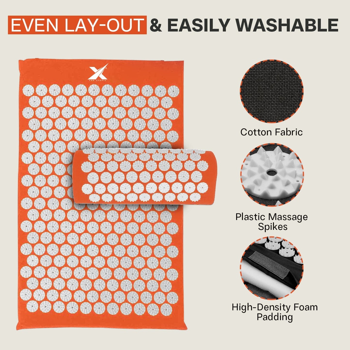 Experience Ultimate Relaxation with XN8 Acupressure Body Mat & Pillow Set for Stress Relief and Massage