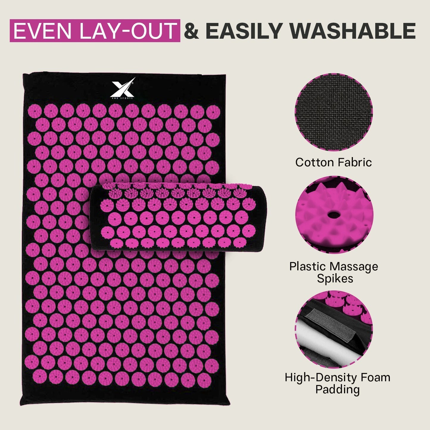 Experience Ultimate Relaxation with XN8 Acupressure Body Mat & Pillow Set for Stress Relief and Massage