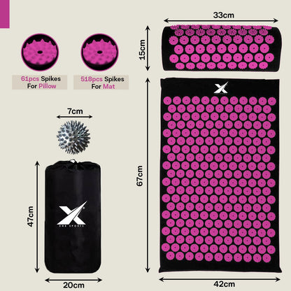 Experience Ultimate Relaxation with XN8 Acupressure Body Mat & Pillow Set for Stress Relief and Massage