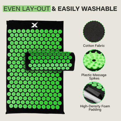 Experience Ultimate Relaxation with XN8 Acupressure Body Mat & Pillow Set for Stress Relief and Massage