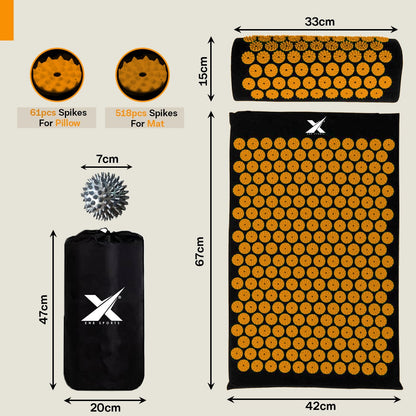 Experience Ultimate Relaxation with XN8 Acupressure Body Mat & Pillow Set for Stress Relief and Massage
