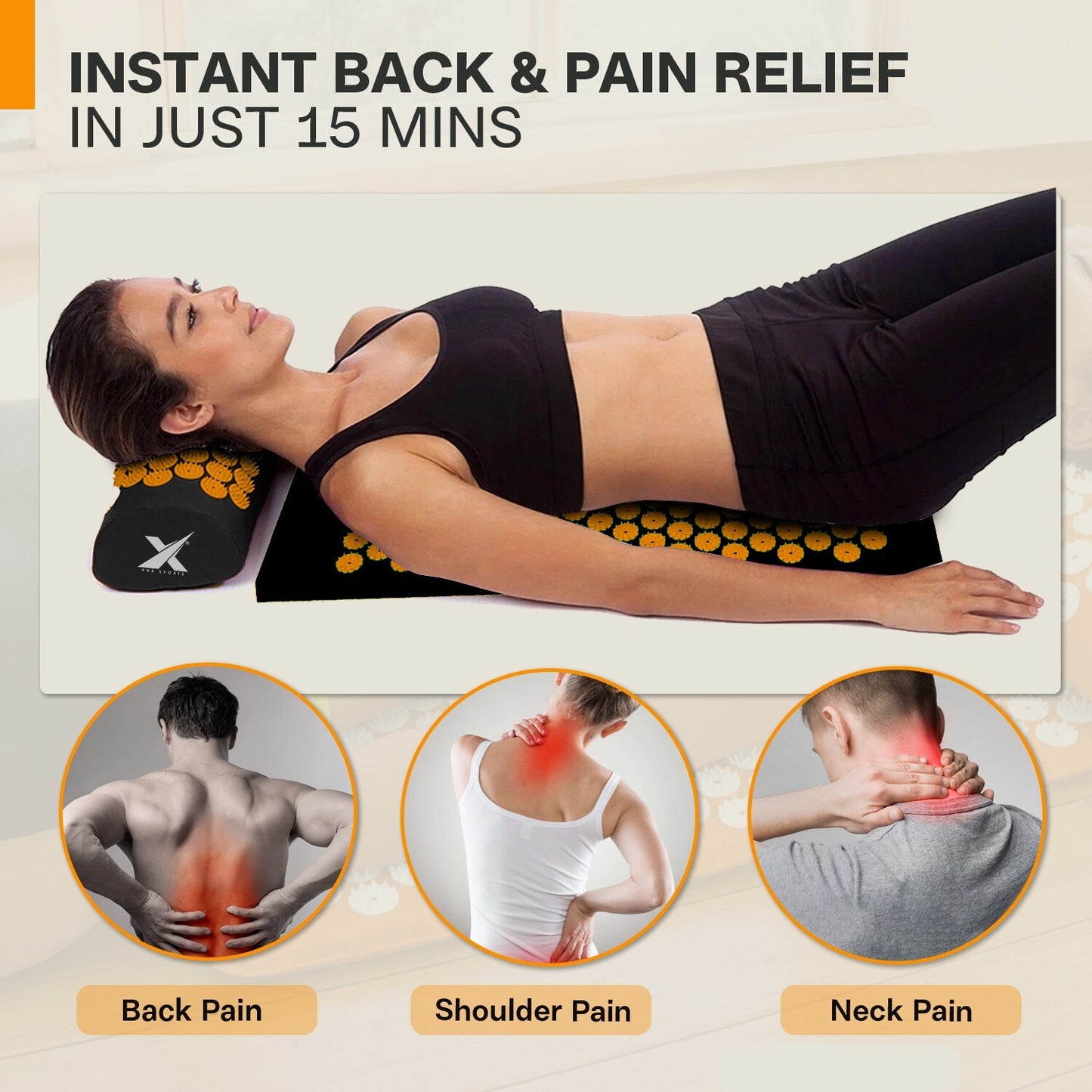 Experience Ultimate Relaxation with XN8 Acupressure Body Mat & Pillow Set for Stress Relief and Massage