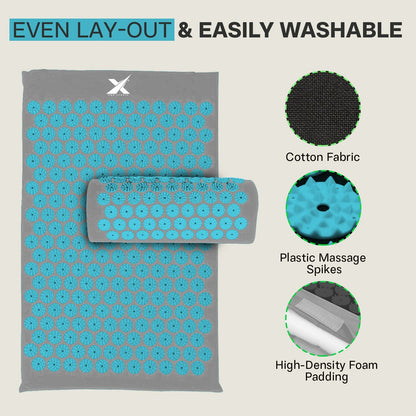Experience Ultimate Relaxation with XN8 Acupressure Body Mat & Pillow Set for Stress Relief and Massage