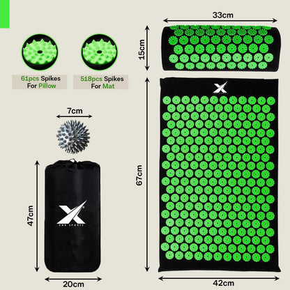 Experience Ultimate Relaxation with XN8 Acupressure Body Mat & Pillow Set for Stress Relief and Massage