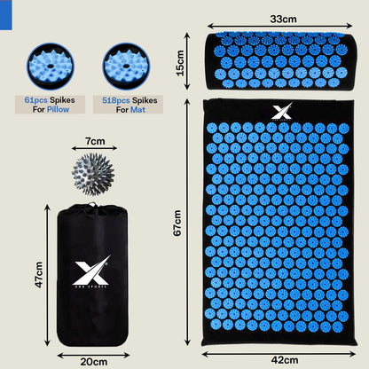 Experience Ultimate Relaxation with XN8 Acupressure Body Mat & Pillow Set for Stress Relief and Massage