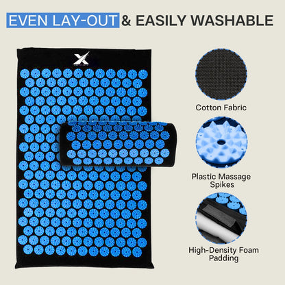 Experience Ultimate Relaxation with XN8 Acupressure Body Mat & Pillow Set for Stress Relief and Massage