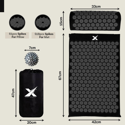 Experience Ultimate Relaxation with XN8 Acupressure Body Mat & Pillow Set for Stress Relief and Massage