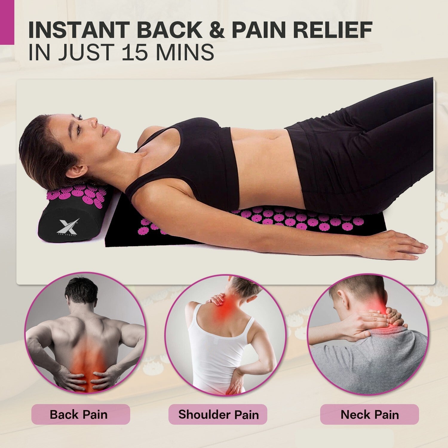 Experience Ultimate Relaxation with XN8 Acupressure Body Mat & Pillow Set for Stress Relief and Massage