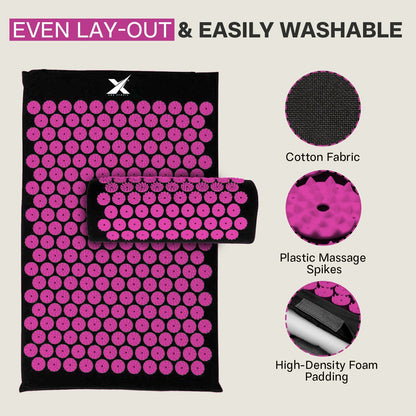 Experience Ultimate Relaxation with XN8 Acupressure Body Mat & Pillow Set for Stress Relief and Massage